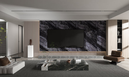 Blue-Brown Marble PVC Wall Panels