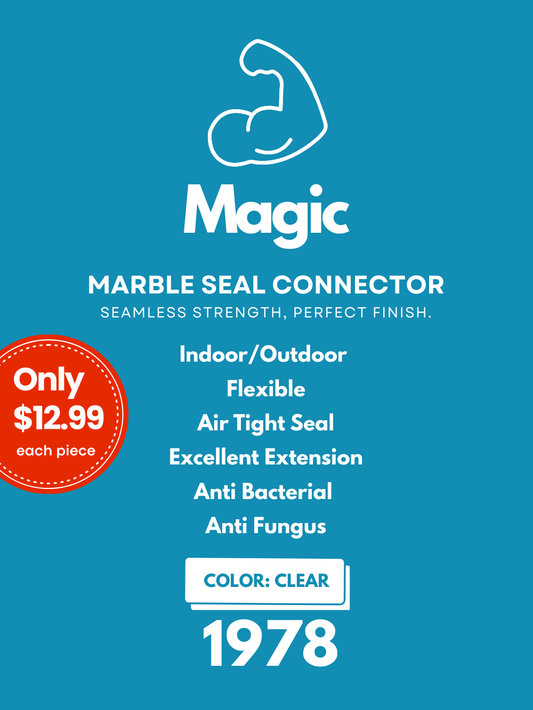 Magic clear marble seal connector adhesive for indoor outdoor use with flexible airtight anti-bacterial seal