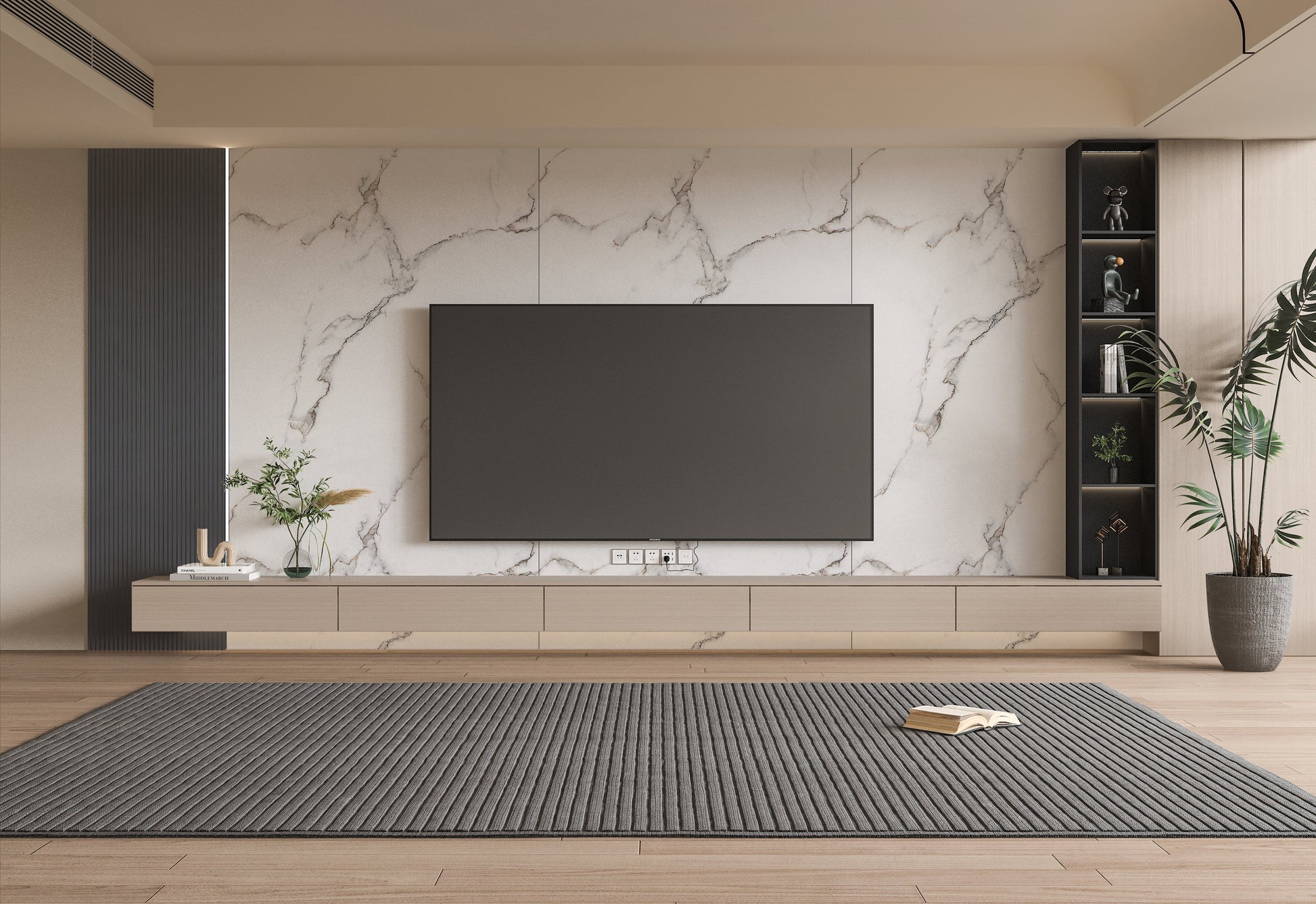PVC 3D Marble Sheet Calacatta White. Wall Panels Hub. Tv Wall Design