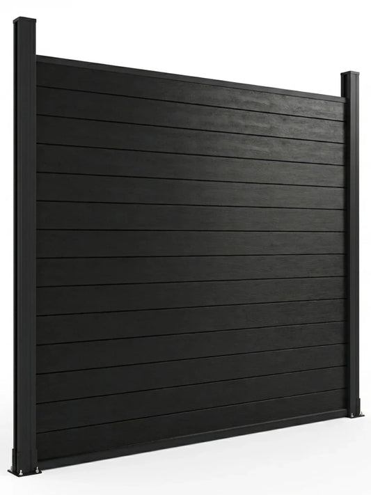 full privacy aluminum fence panel 6x6 ft solid design no gaps backyard fencing