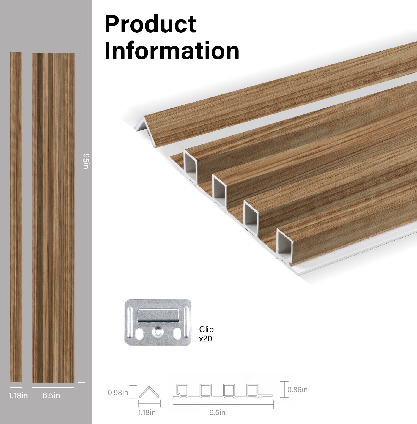 Rustic Maple WPC Fluted 3D Wall Panels Specifications. Wall Panels Hub