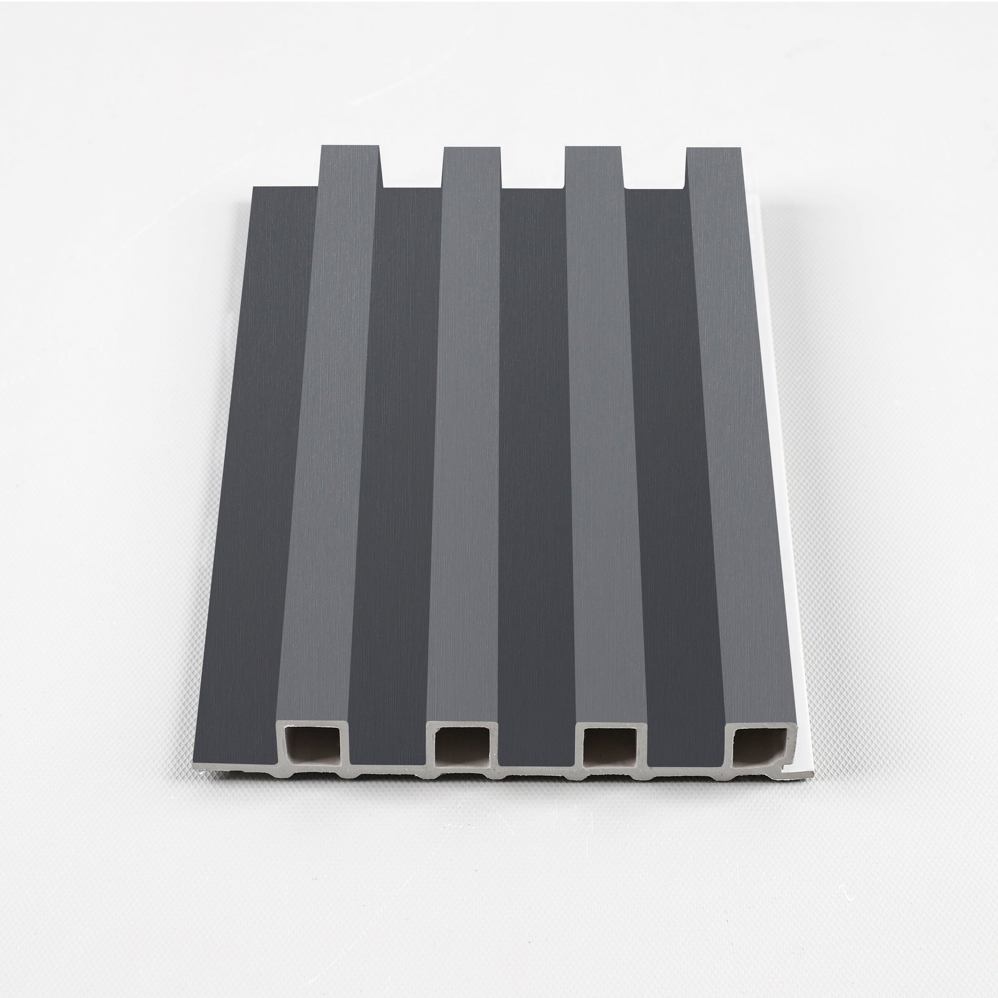 Silver Gray Metallic WPC Fluted 3D Wall Panels. Wall Panels Hub