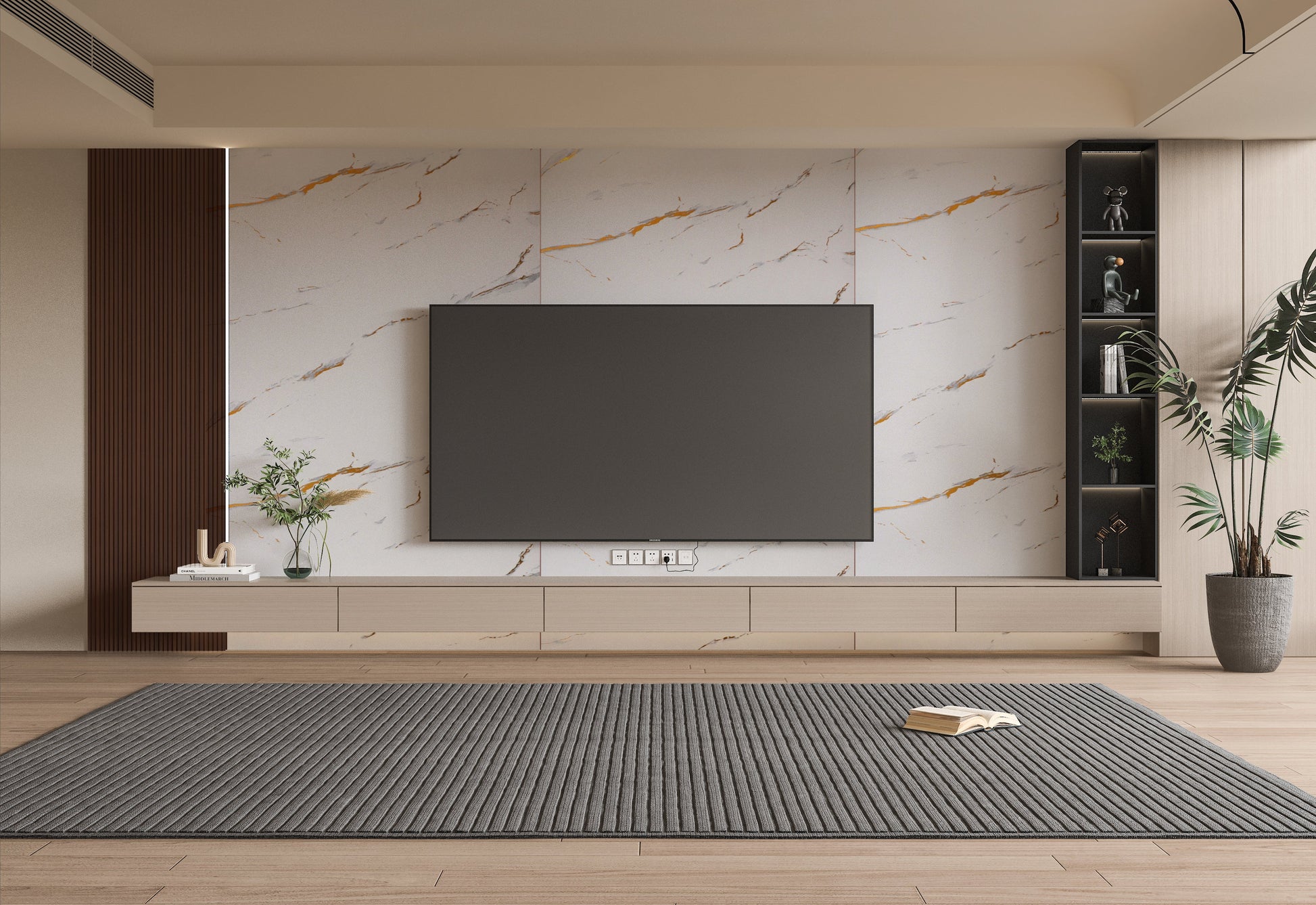 PVC 3D Marble Sheet Caramel Vein. Wall Panels Hub. Tv Wall Design