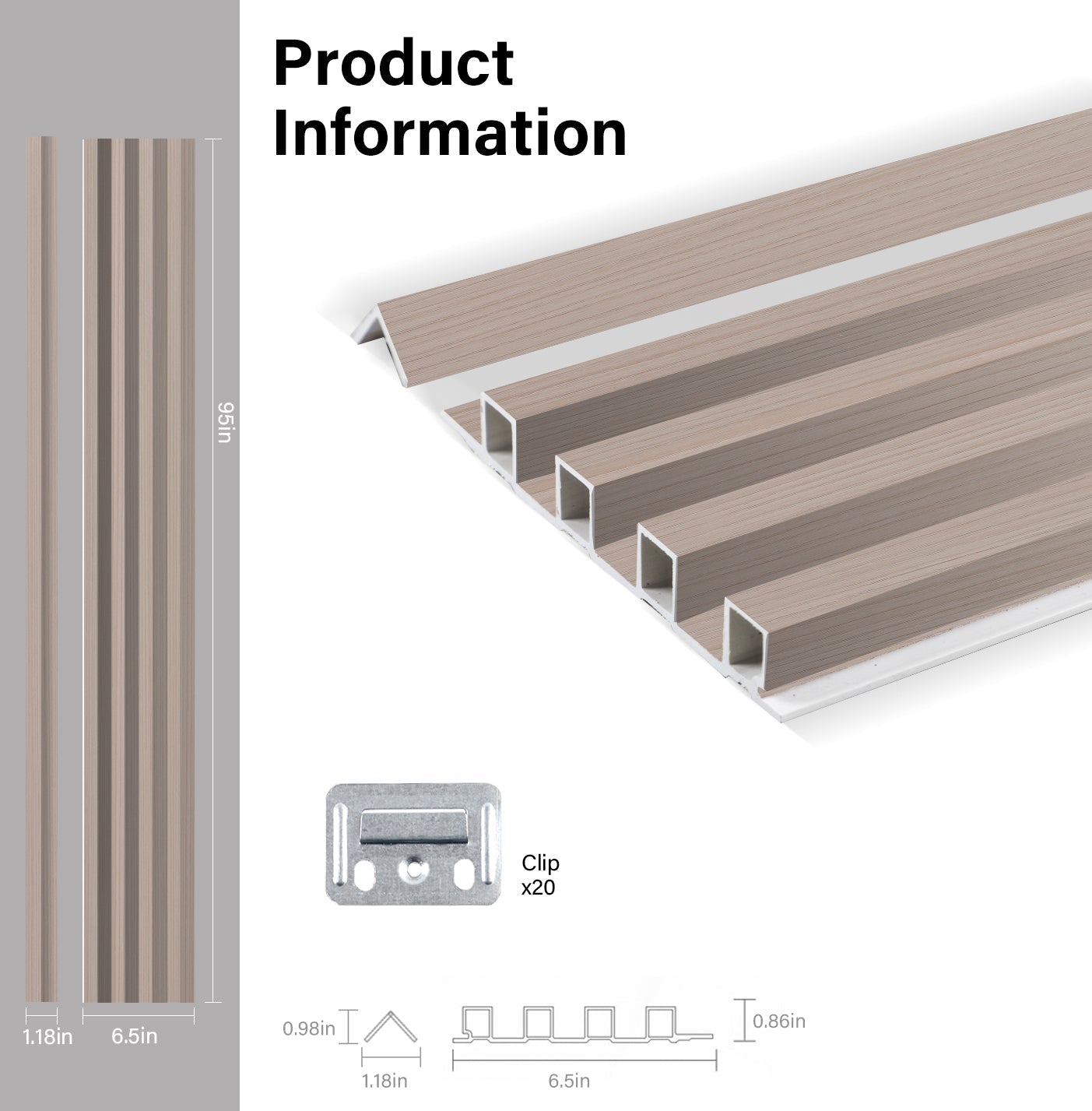 Cedar Oak WPC Fluted 3D Wall Panels Specifications. Wall Panels Hub