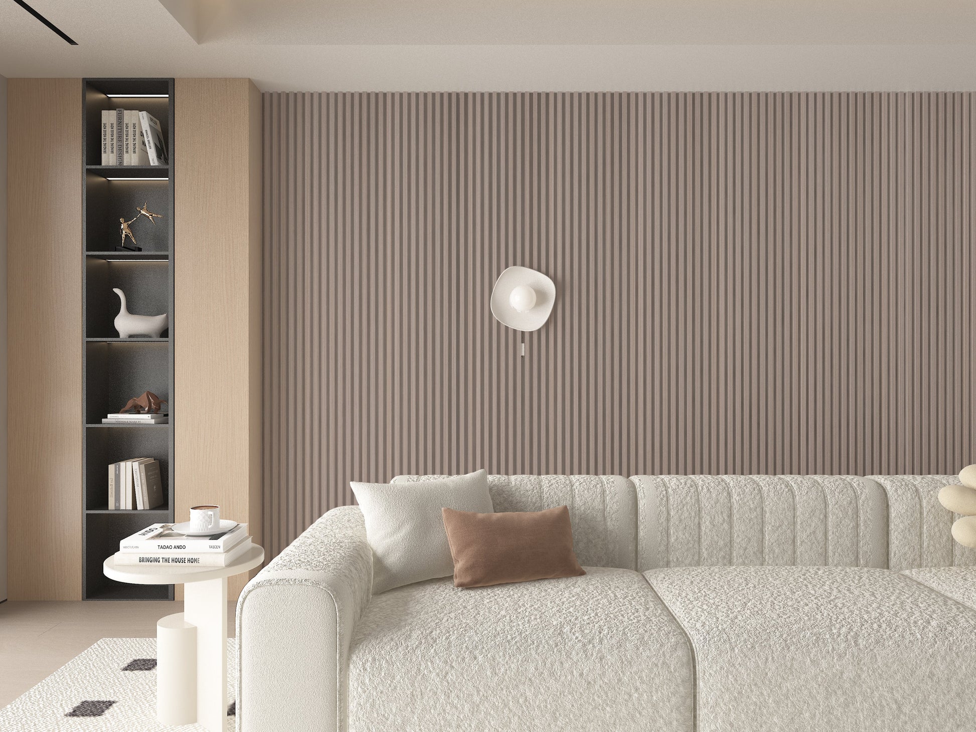 Cedar Oak WPC Fluted 3D Wall Panels. Wall Panels Hub. Bedroom Wall Design