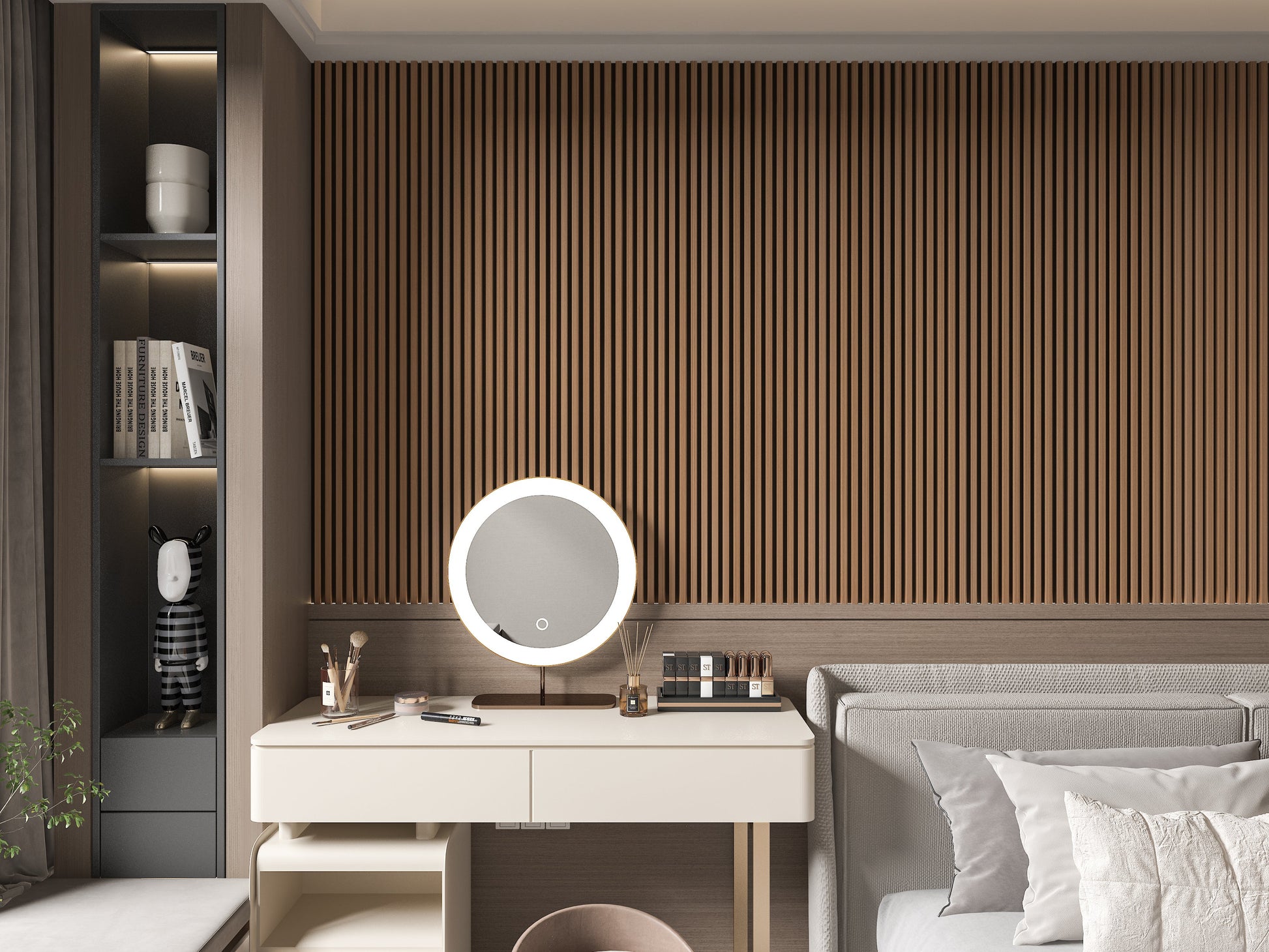 Maple Slate Black WPC Fluted 3D Wall Panels. Wall Panels Hub. Bedroom Wall Design