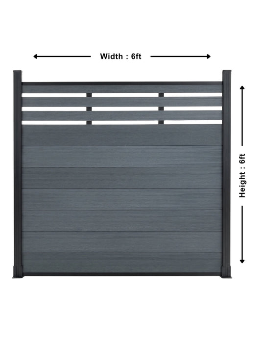 Top Lattice Privacy Composite Fence Wholesale Price - Light Gray