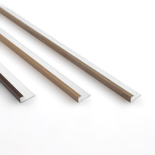 6.3mm Aluminum End Cap Trim for Wood Veneer Wall Panels – Matching Color