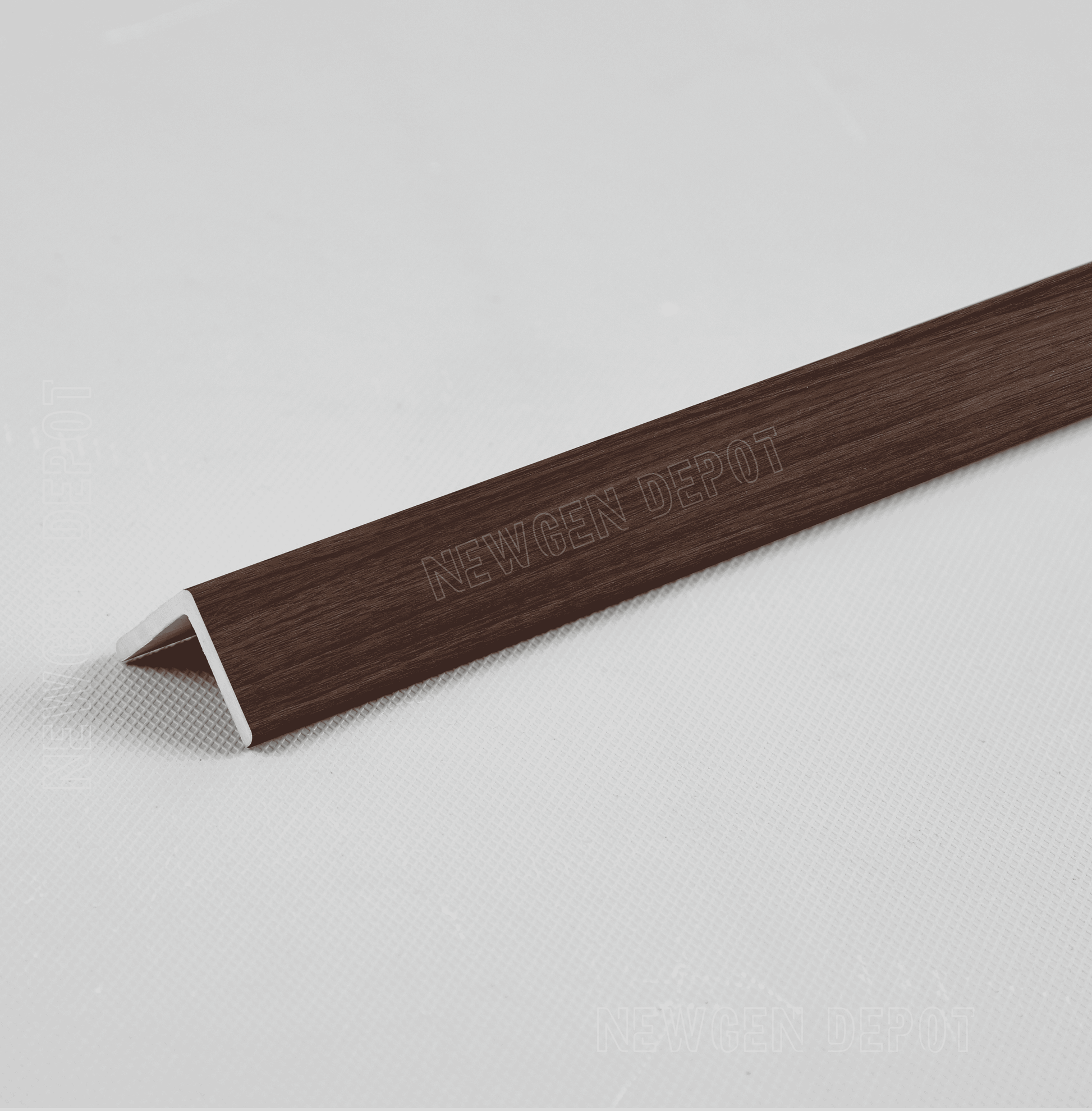 Dark Walnut Corner Trim for WPC Slat Wall Panels. Wall Panels Hub
