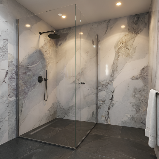 PVC Marble sheets book match design