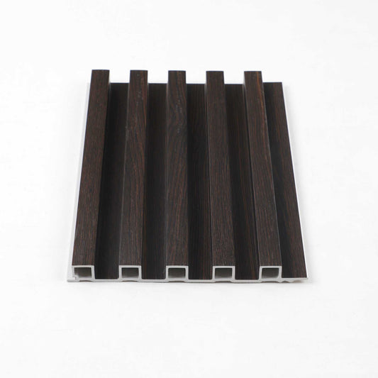 Premium brown wood grain fluted wall panels for modern interiors