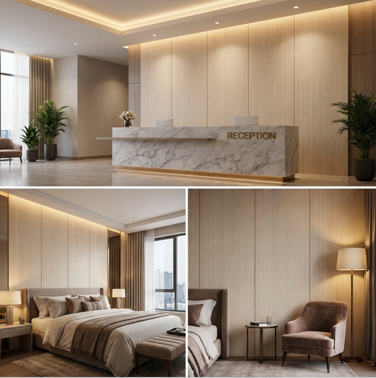 Nordic Birch Wood Veneer Panel – 9x4 ft, 8 mm, Fireproof, Waterproof & Scratch-Resistant