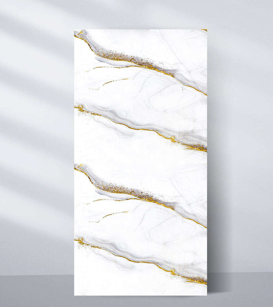 PVC Marble Sheet Wall Panels Hub White Gold Royal Marble