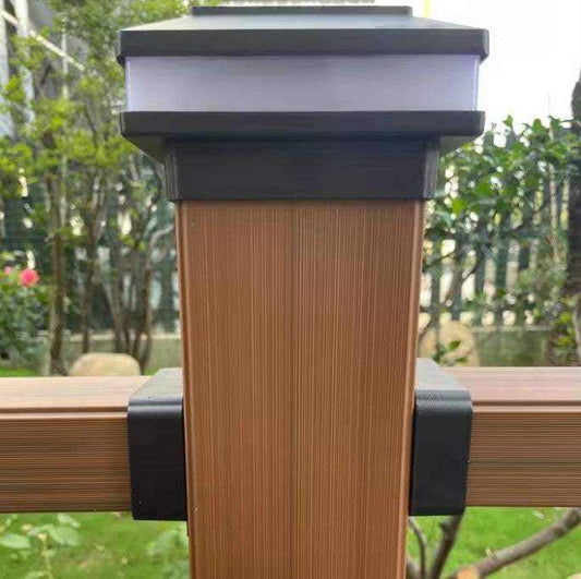 Composit railing kit in medium brown with sleek design, durable & low maintenance perfect for New Jersey