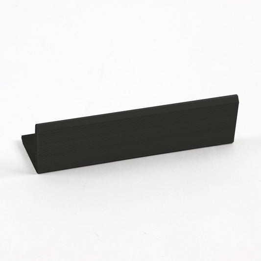 Black composite L-trim for exterior wall panels and cladding edge finishing