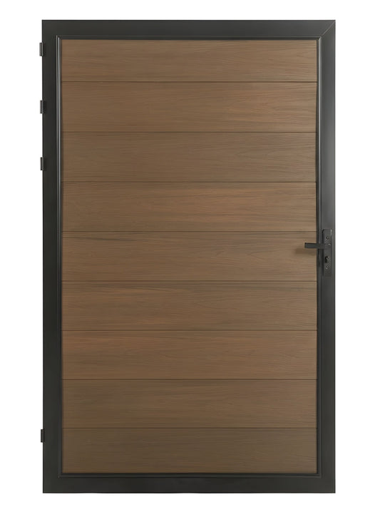 WPC fence single gate 4ft x 6ft modern composite outdoor gate