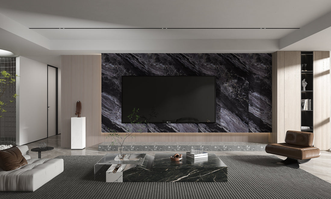Blue-Brown Marble PVC Wall Panels