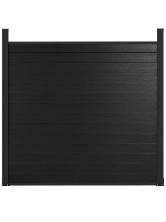 6 ft x 6 ft aluminum solid privacy fence panel with post modern outdoor fencing