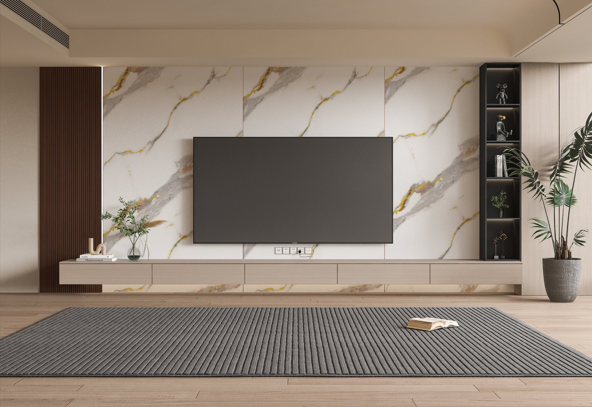 PVC 3D Marble Sheet Silver Stream. Wall Panels Hub. Tv Wall Design