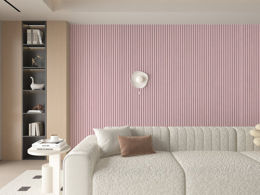 10-Pack Pink WPC Fluted 3D Wall Panels Lunch