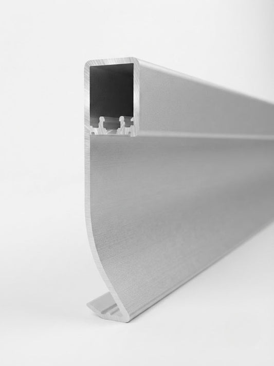 Premium White Aluminum LED Baseboard Molding - 59 Ft (9 Pieces)