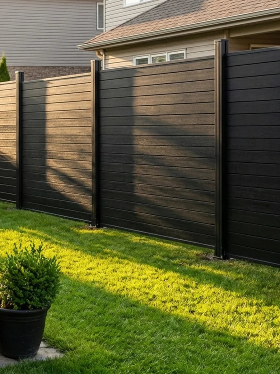 powder coated aluminum full privacy fence panel durable weather resistant design