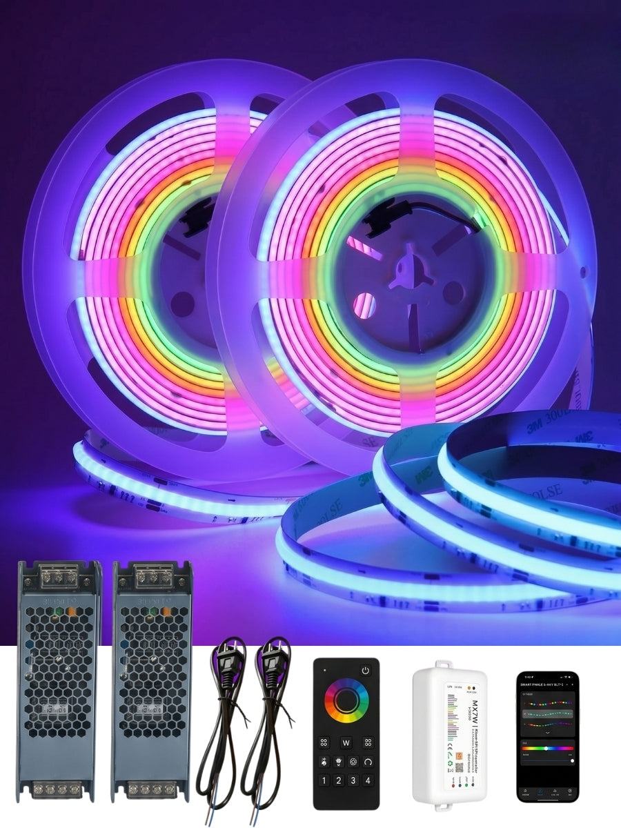 Premium White LED Skirting Board with RGB Lights