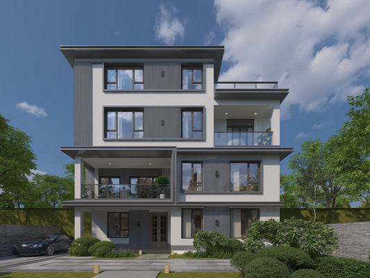 Light Gray Composite Wide Exterior Cladding | 5 PC/Box (34.4 sq ft)