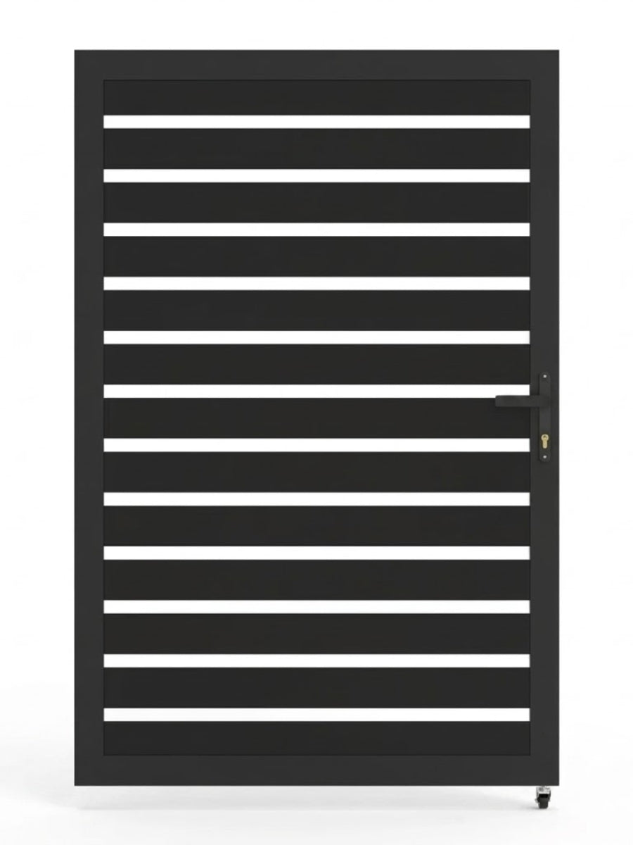 4x6 ft semi privacy aluminum single gate modern outdoor fence gate