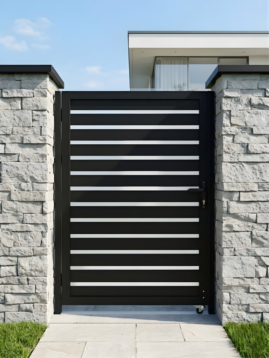 weather resistant aluminum gate 4x6 ft sleek modern design