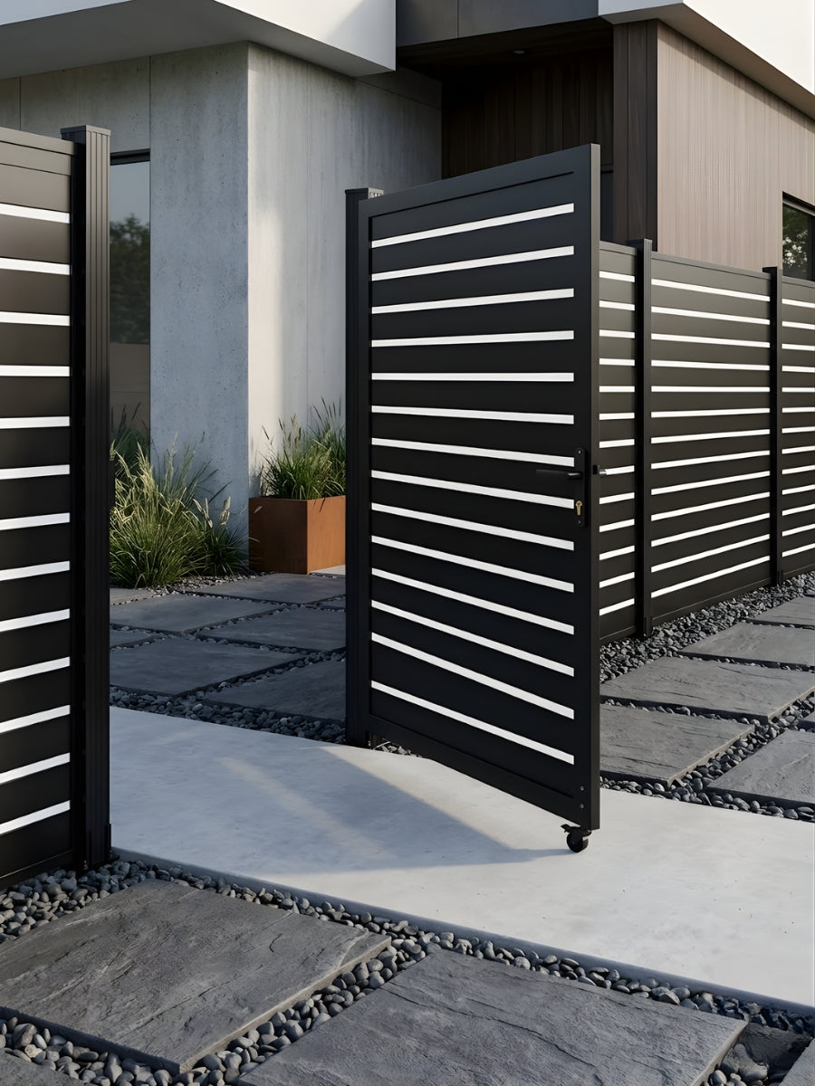 contemporary aluminum single gate 4x6 ft for garden and yard access