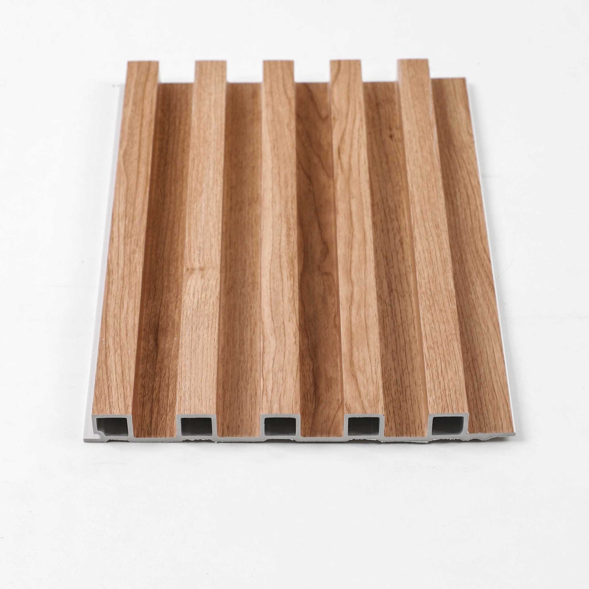 Brown wood grain fluted wall panels premium quality stylish design