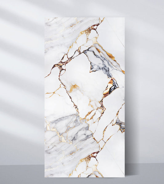 Covelano Luxe Gold Marble Panel
UV Protected PVC Wall Panel
Fireproof Waterproof Wall Panel
4x8 ft Marble PVC Panel
Luxury Gold Vein Marble Wall Panel
