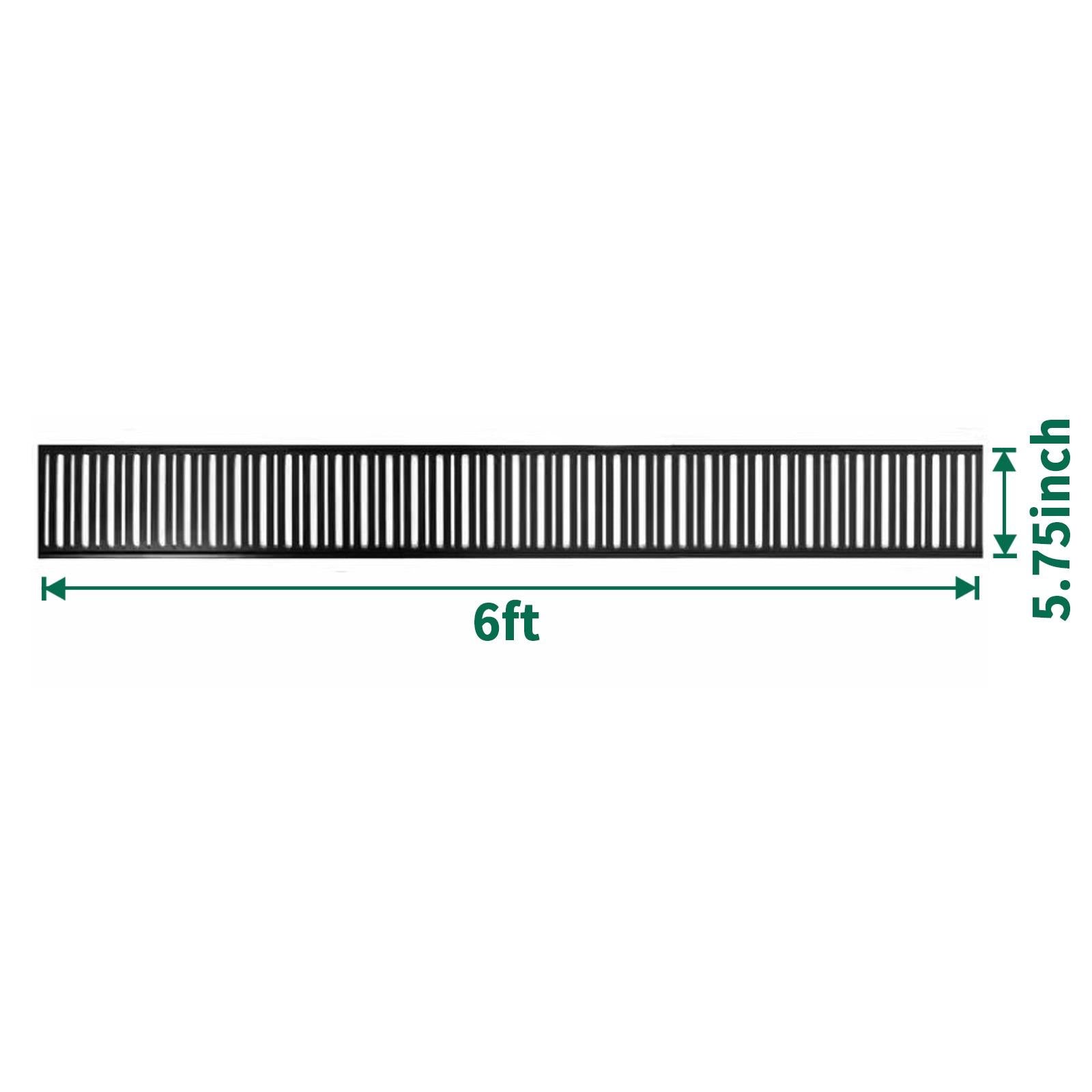 6 ft decorative fence panel with vertical slat design measuring 5.75 inches high for modern fencing applications