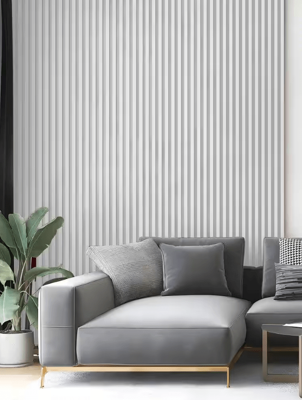 Fluted wall panels for modern living room decor