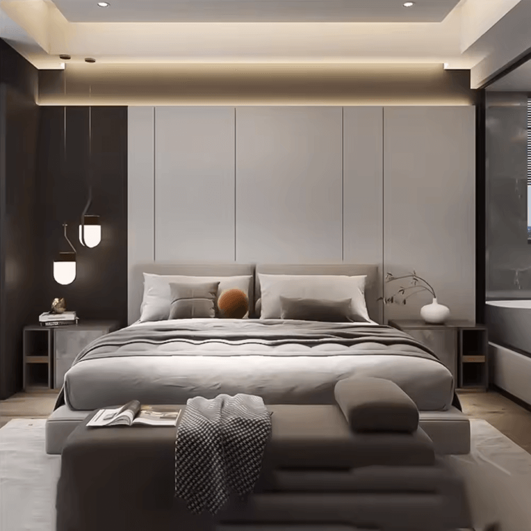 gray textured wall panels