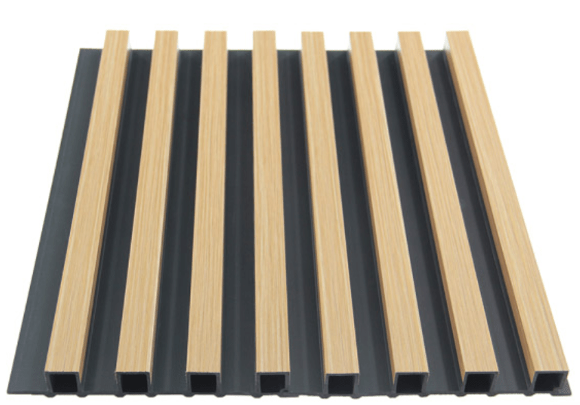 Light brown wooden fluted wall panels stylish design 