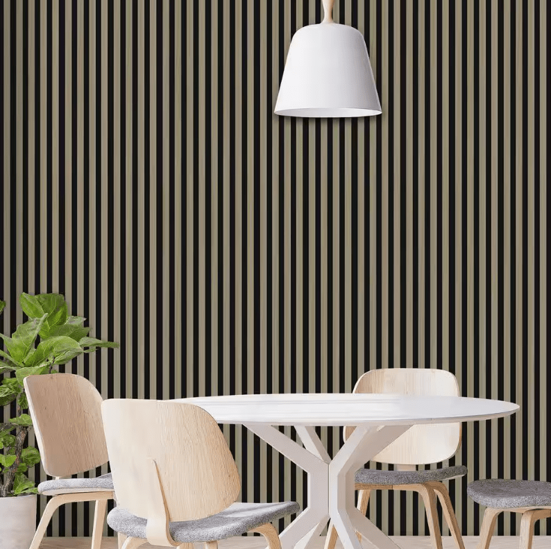 Modern Stylish white fluted wall panels with premium finish enhancing modern dining rooms 