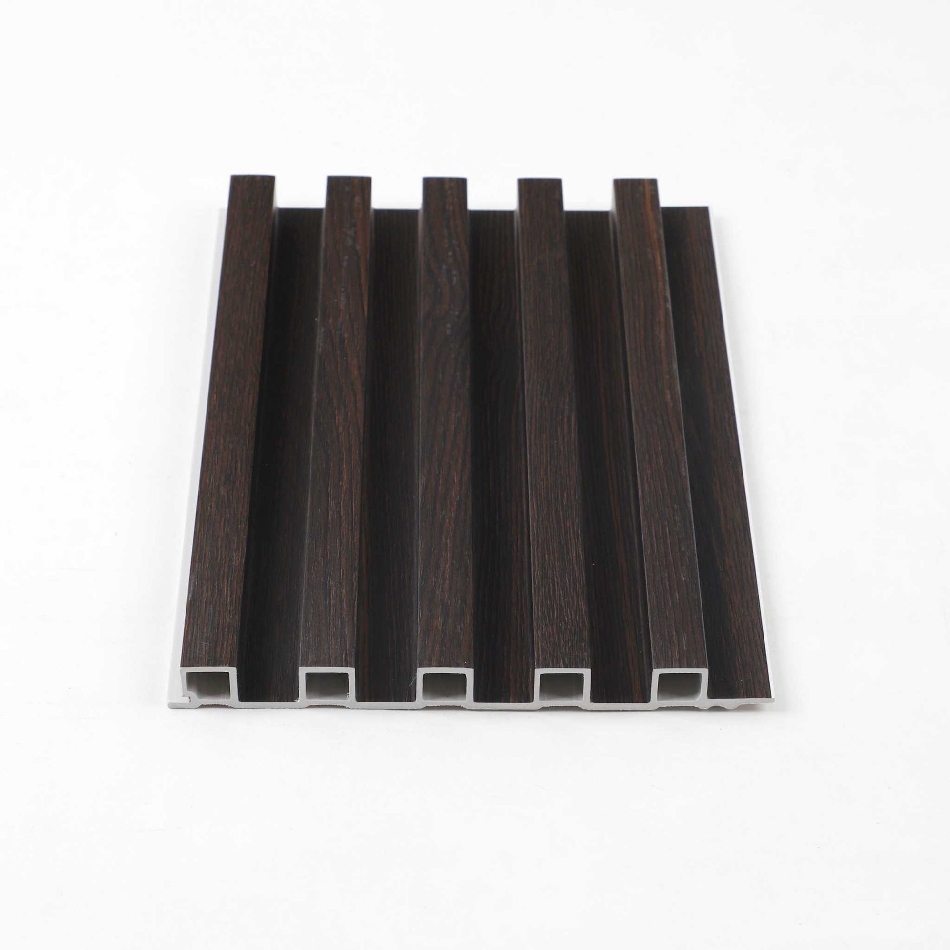 Premium brown wood grain fluted wall panels for modern interiors