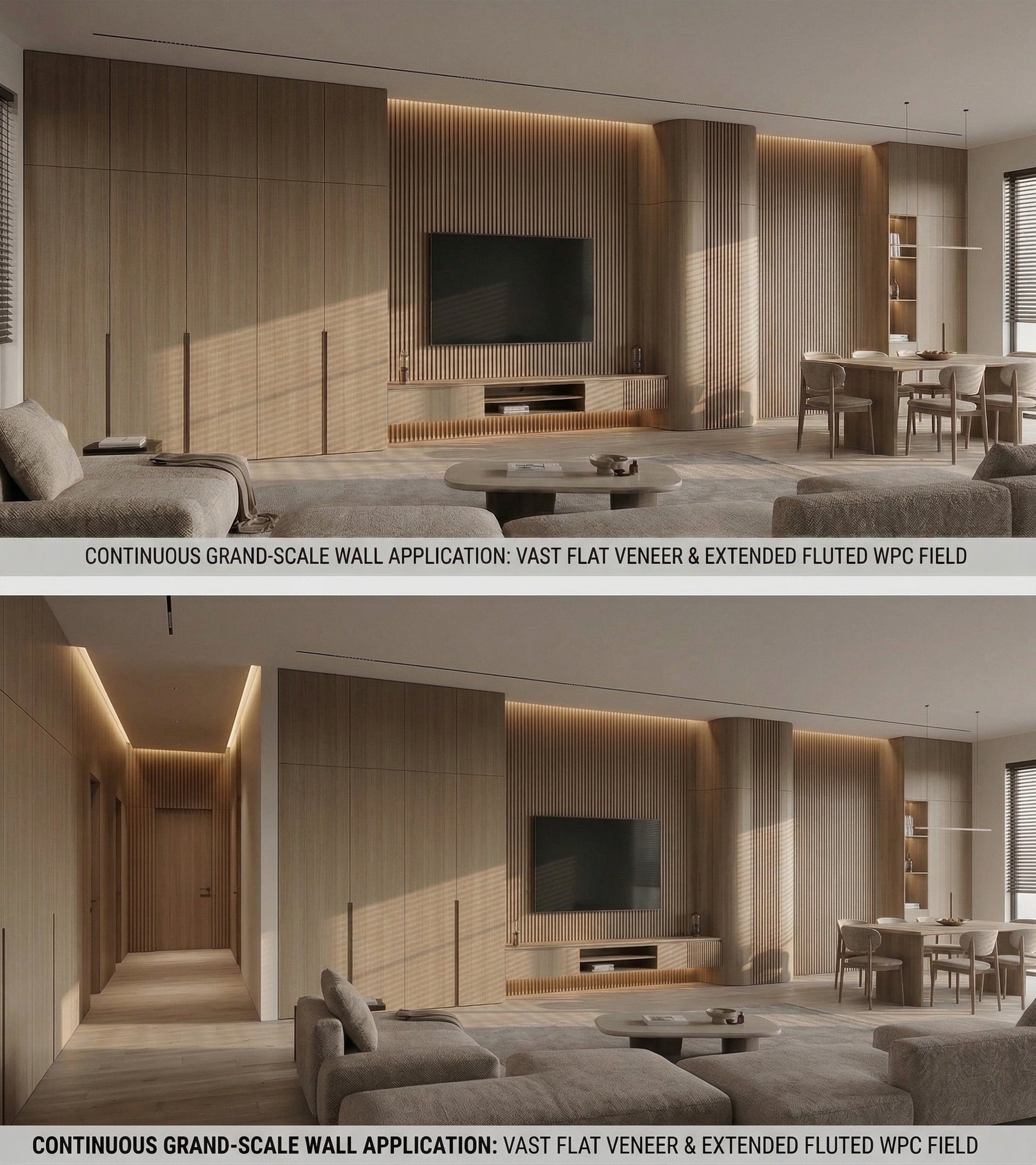 Royal oak veneer wall panel combo set 
