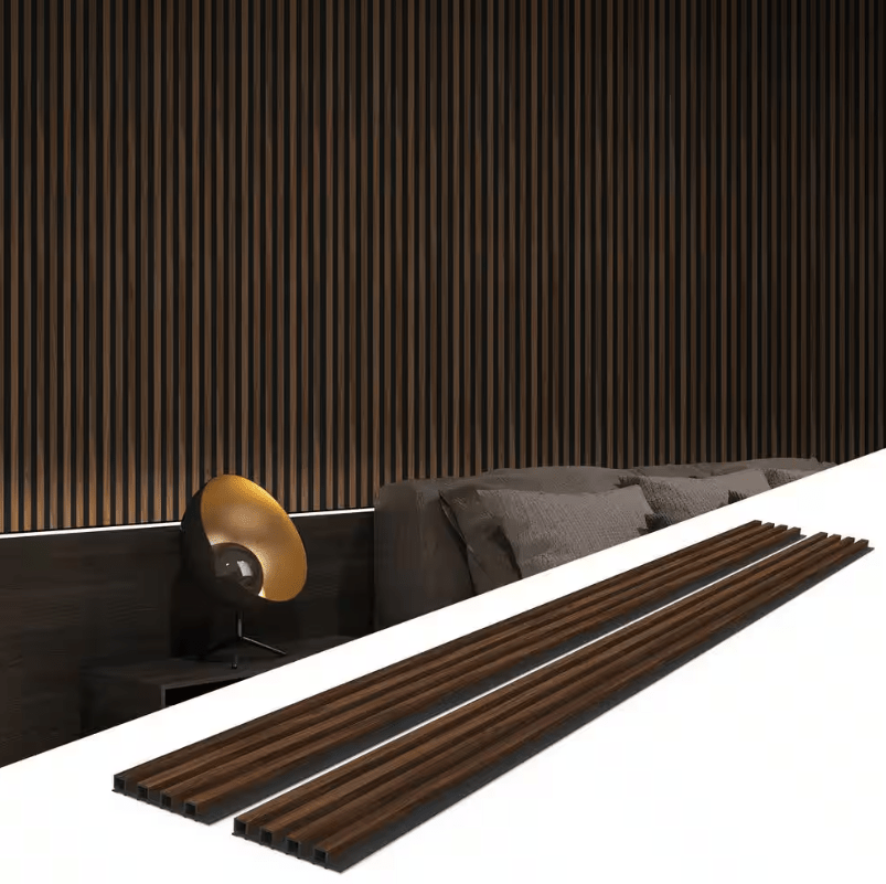 Stylish Dark Wood Fluted Wall Panels premium quality stylish design perfect for modern bedrooms