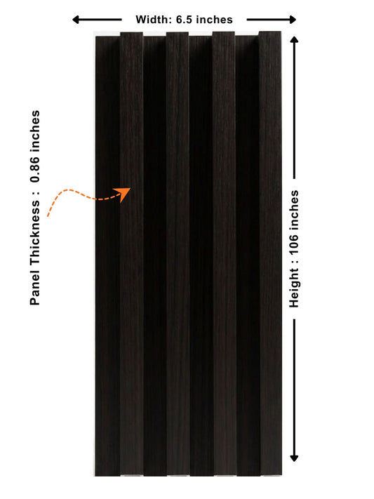 Walnut Ink Metallic WPC Fluted 3D Wall Panels |  42.9 sq. ft./Box