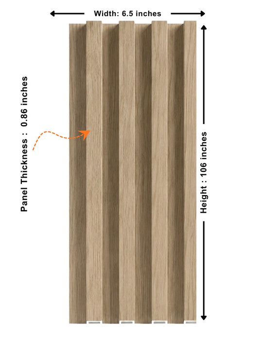 Waterproof White Oak WPC Wall Panels for Indoor Applications