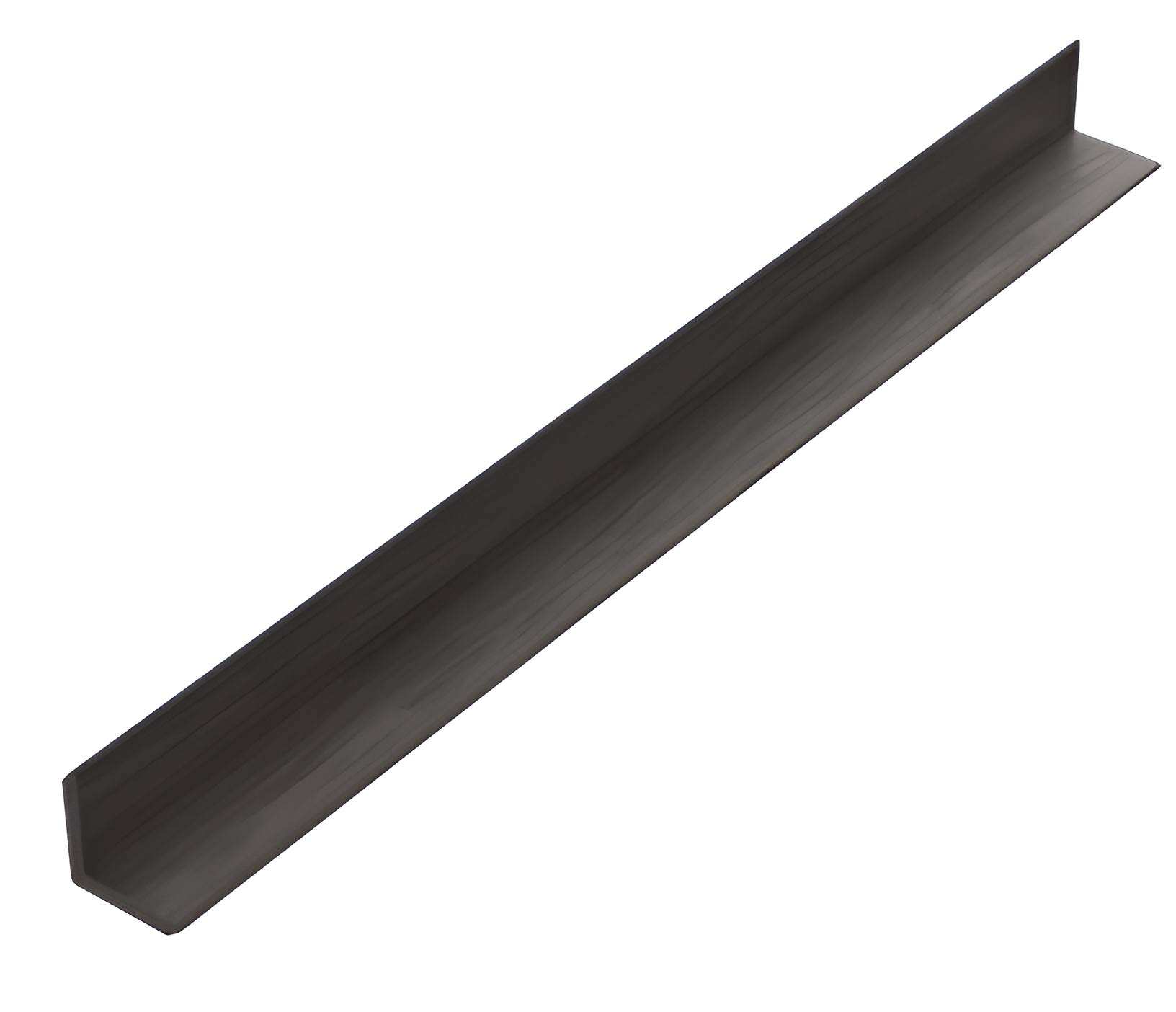 Black exterior L-trim for composite cladding and wall panel edge finishing