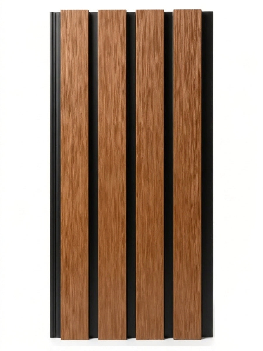 Brown and Black Composite Wide Exterior Cladding Panels with Brushed Line Finish