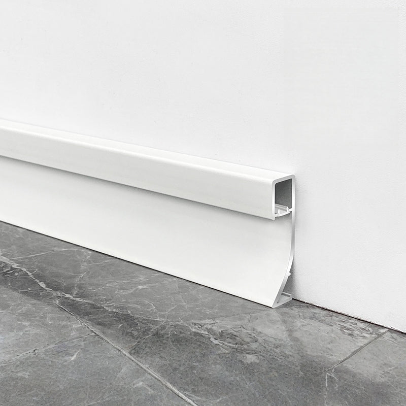 White Aluminum LED Baseboard Molding Kit - 26.25 Ft (4 Pieces)