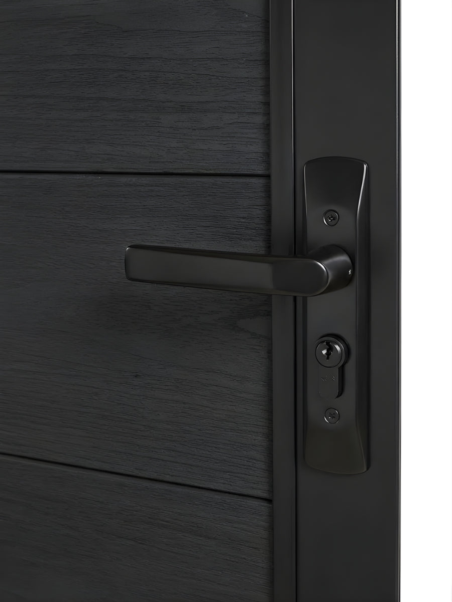 Black composite fence gate surface detail weatherproof outdoor material
