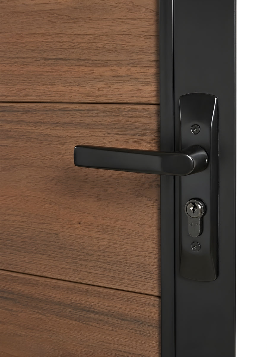 modern home walnut composite gate 4ft x 6ft outdoor entrance